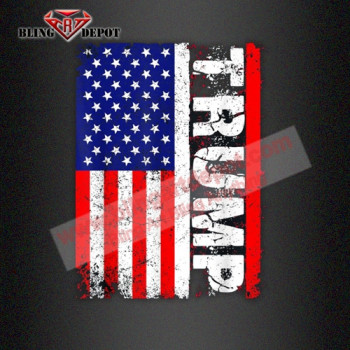 DTF Heat Transfer TRUMP with US Flag Printable Vinyl for July 4th T Shirt DTF Heat Transfer TRUMP with US Flag Printable Vinyl for July 4th T Shirt